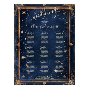 Starry Night Romance Wedding Seating Chart