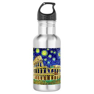 Starry Night Rome Italy 532 Ml Water Bottle