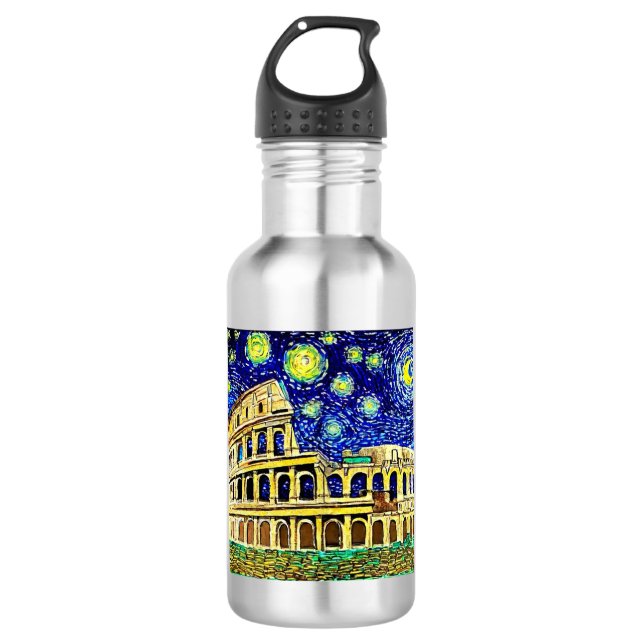 Starry Night Rome Italy 532 Ml Water Bottle (Front)