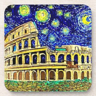 Starry Night Rome Italy Coaster