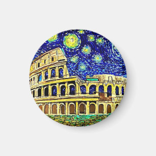 Starry Night Rome Italy Magnet
