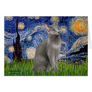 Starry Night - Russian Blue cat