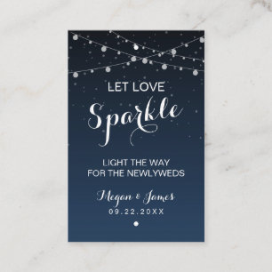 Starry Night Rustic Wedding Sparkler Tag