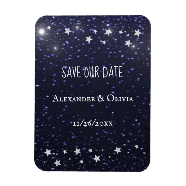 Starry Night Save The Date Magnet (Vertical)