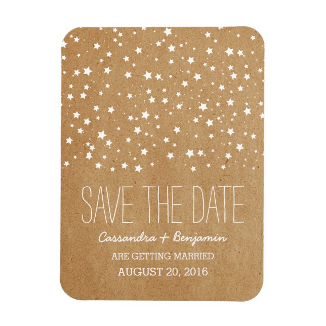Starry Night Save the Date Premium Magnet (Vertical)