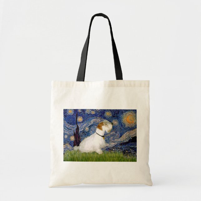 Starry Night - Sealyham Terrier (L) Tote Bag (Front)