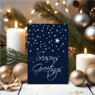 Starry Night Seasons Greetings Card