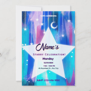Starry Night Shooting Star Invitation