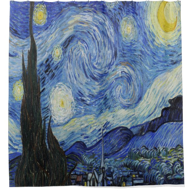 Starry Night Shower Curtain (Front)