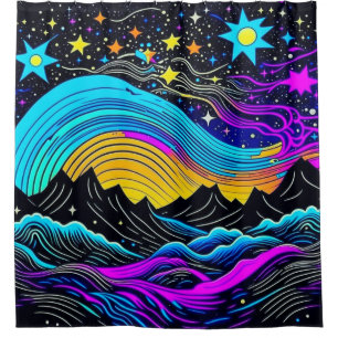 Starry Night Shower Curtain