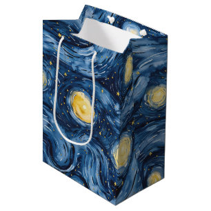 Starry Night Skies Baby Shower Medium Gift Bag