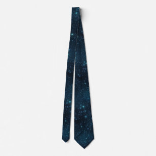 Starry Night Sky AI Art Tie