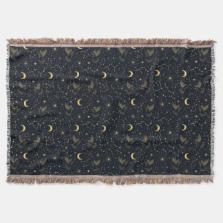 Starry Night Sky Angel Throw Blanket