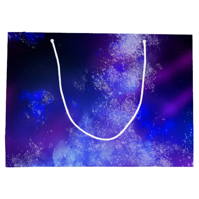 Starry Night Sky Blue Sapphire Birthday Gift Bag (Back)