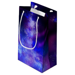 Starry Night Sky Blue Sapphire birthday Gift Bag