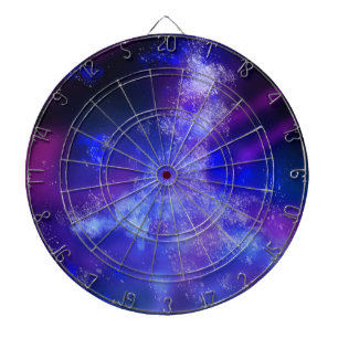 Starry Night Sky Blue Sapphire Dartboard