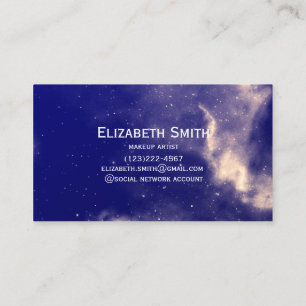 Starry night sky business card