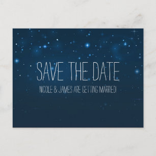 Starry Night Sky Celestial Save The Date Postcard