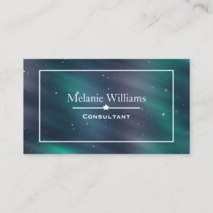 Starry Night Sky Cosmic Elegant Frame Business Card