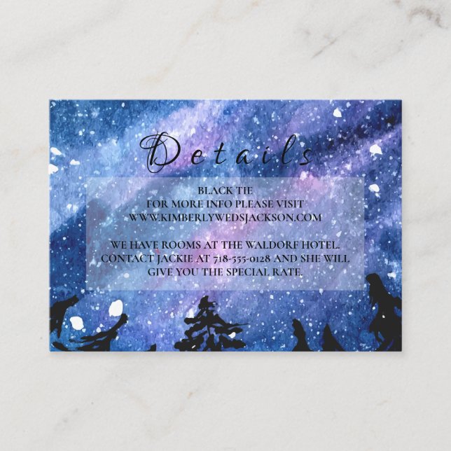 Starry Night Sky Enclosure Card (Front)
