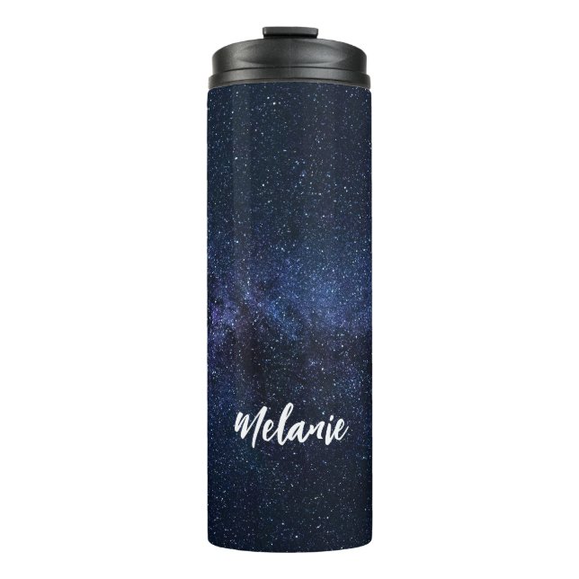 Starry Night Sky Milky Way Galaxy Thermal Tumbler (Front)