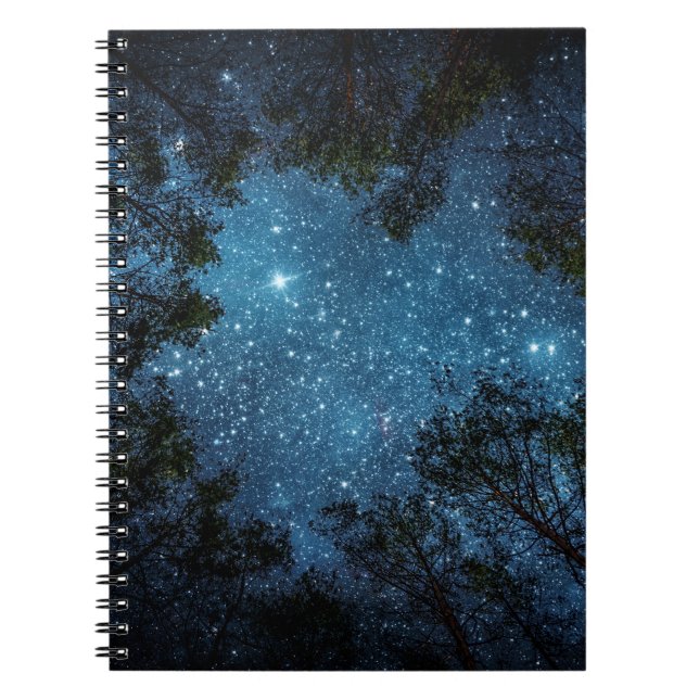 Starry night sky, Milky Way. Notebook (Front)