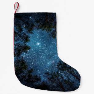 Starry night sky, Milky Way. Small Christmas Stocking