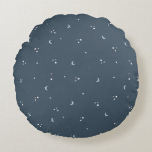 Starry Night Sky Moon & Stars Throw Pillow