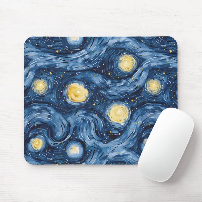 Starry Night Sky Mouse Mat (With Mouse)