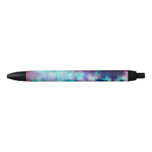 Starry Night sky  Neon Lights  Black Ink Pen
