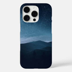 Starry Night Sky Over Mountain Range iPhone 16 Pro Case