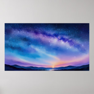 Starry Night Sky Poster