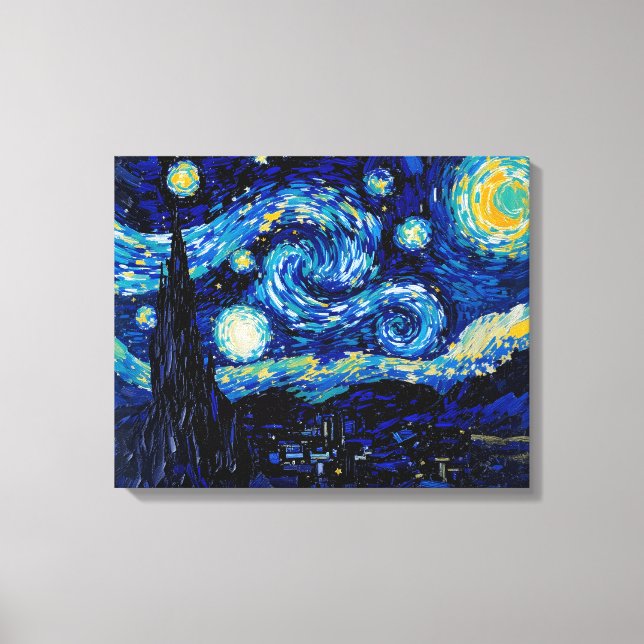 Starry Night Sky Premium Wrapped Canvas Wall Art (Front)