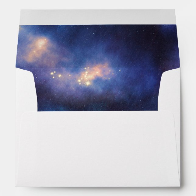 Starry Night Sky Wedding Envelope (Back (Bottom))
