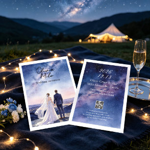 Starry Night Sky Wedding Invitation