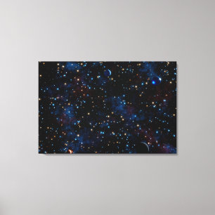 Starry night sky with stars and planets canvas print