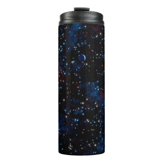 Starry night sky with stars and planets thermal tumbler (Front)