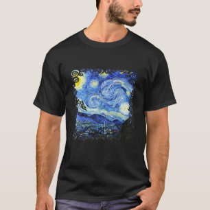 Starry Night Sliced By Vincent Van Gogh   Famous P T-Shirt