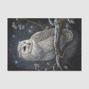 Starry Night Snow Owl Tissue Paper