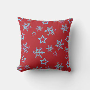 Starry Night Snowfall Pillow