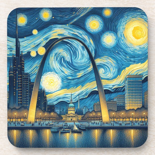 Starry Night St. Louis Missouri Coaster (Front)
