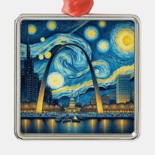 Starry Night St. Louis Missouri Metal Tree Decoration