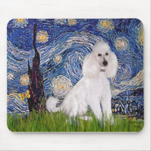 Starry Night - Standard White Poodle (C) Mouse Mat