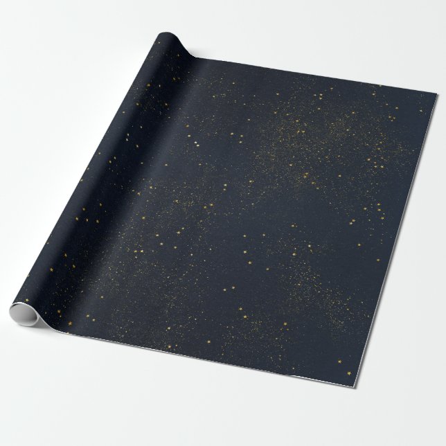 Starry Night Style 2 Wrapping Paper Roll (Unrolled)