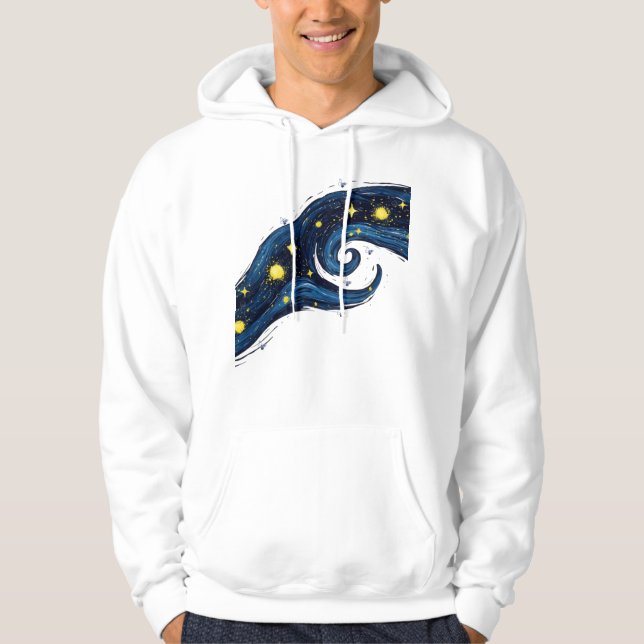 Starry Night Tear Art Hoodie (Front)