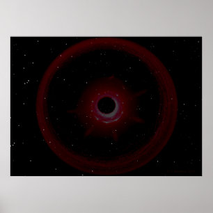 Starry Night Through a Black Hole Poster