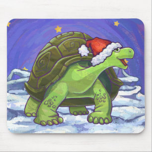 Starry Night Tortoise Christmas Mouse Mat