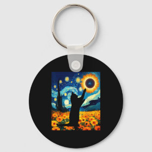 Starry Night Total Solar Eclipse Key Ring