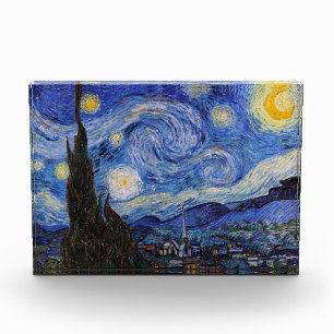 Starry Night: Town Saint Remy by Vincent Van Gogh Photo Block