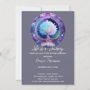 Starry Night Tree of Life Invitation